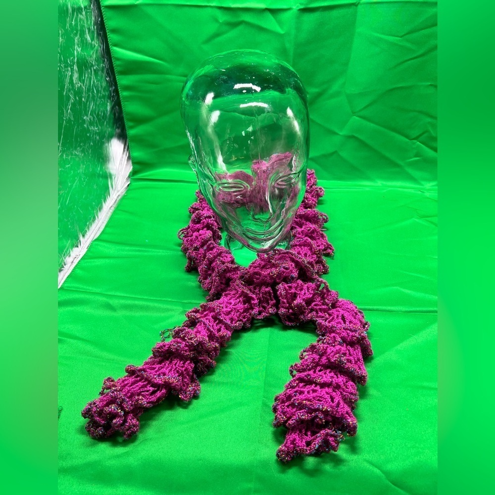 Purple Textured Scarf